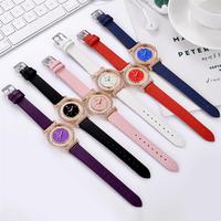 Exquisite minimalistyczny kobiet zegarki 2022 nowa prosta diamentowa tarcza projekt panie skórzany Wrist Watch Casual prezenty zegar dla kobiety 5